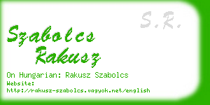 szabolcs rakusz business card